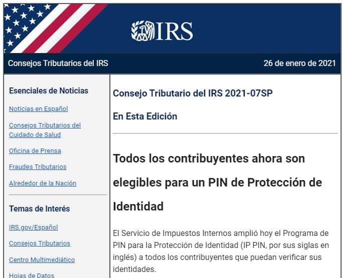 PIN de Protección de Identidad