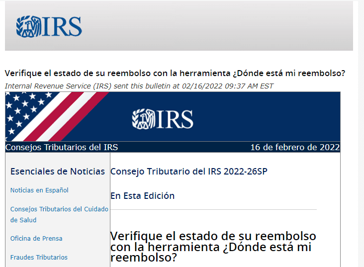 Verifique el estado de su reembolso